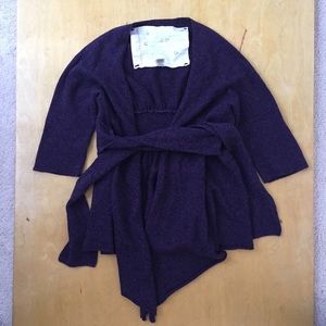 Anthropologie Canary Graceful Points Wrap Sweater